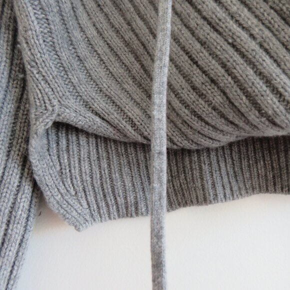 Gray Ribbed Women's Sweater - Picture 7 of 16